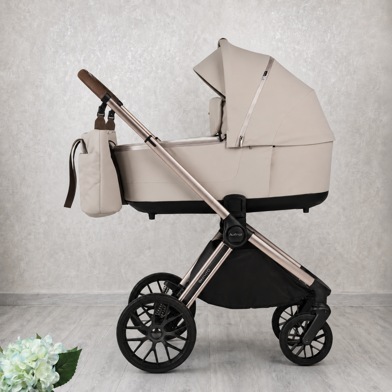 Коляска 2 в 1 Adamex Bianco Champange Beige