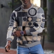 Men 3D Printed Pullover Long Sleeve T-Shirt | Fashion Pullover Shirt