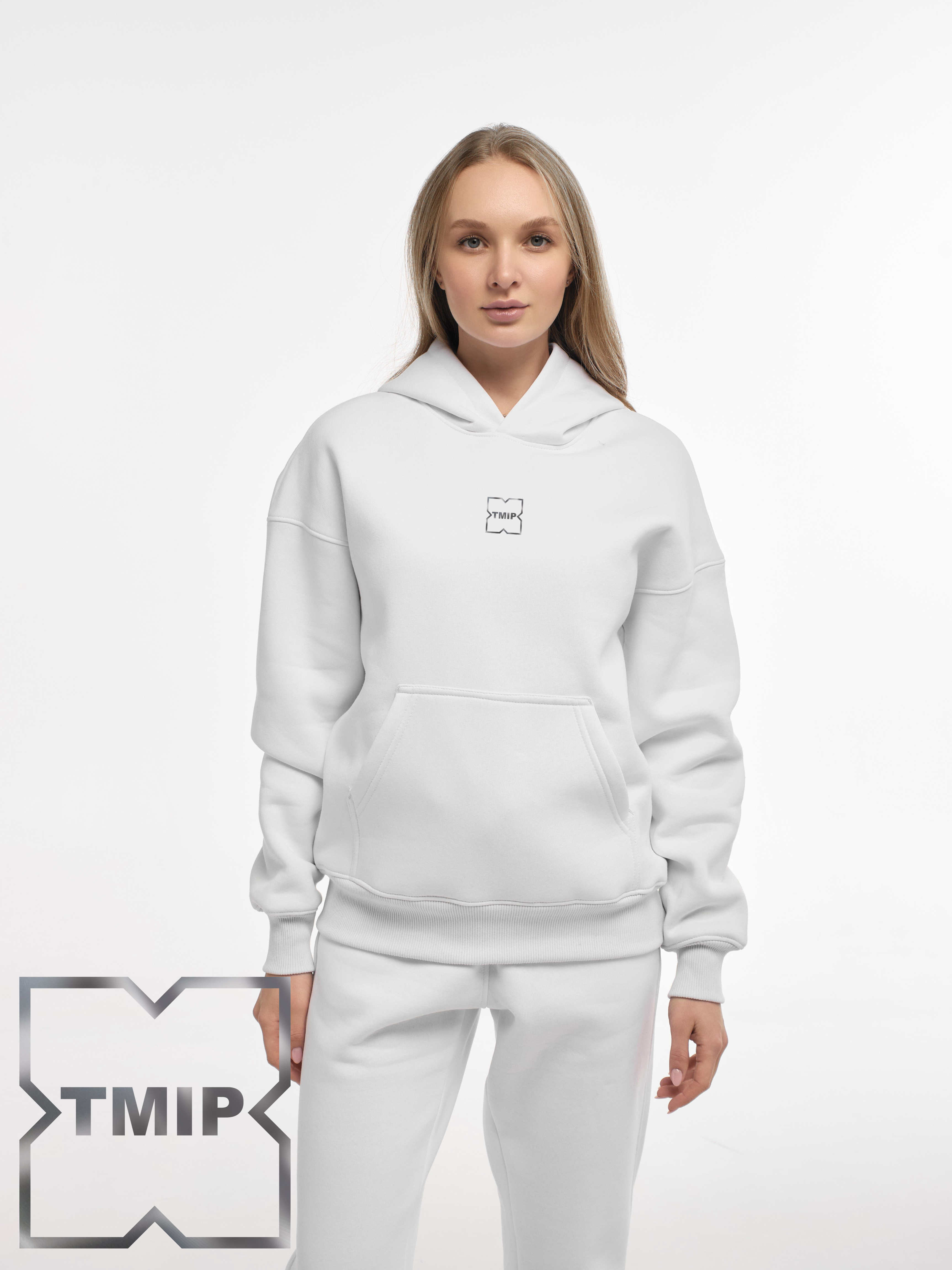 HOODIE "TMIP" | POCKET | WHITE EMOTION | XH1