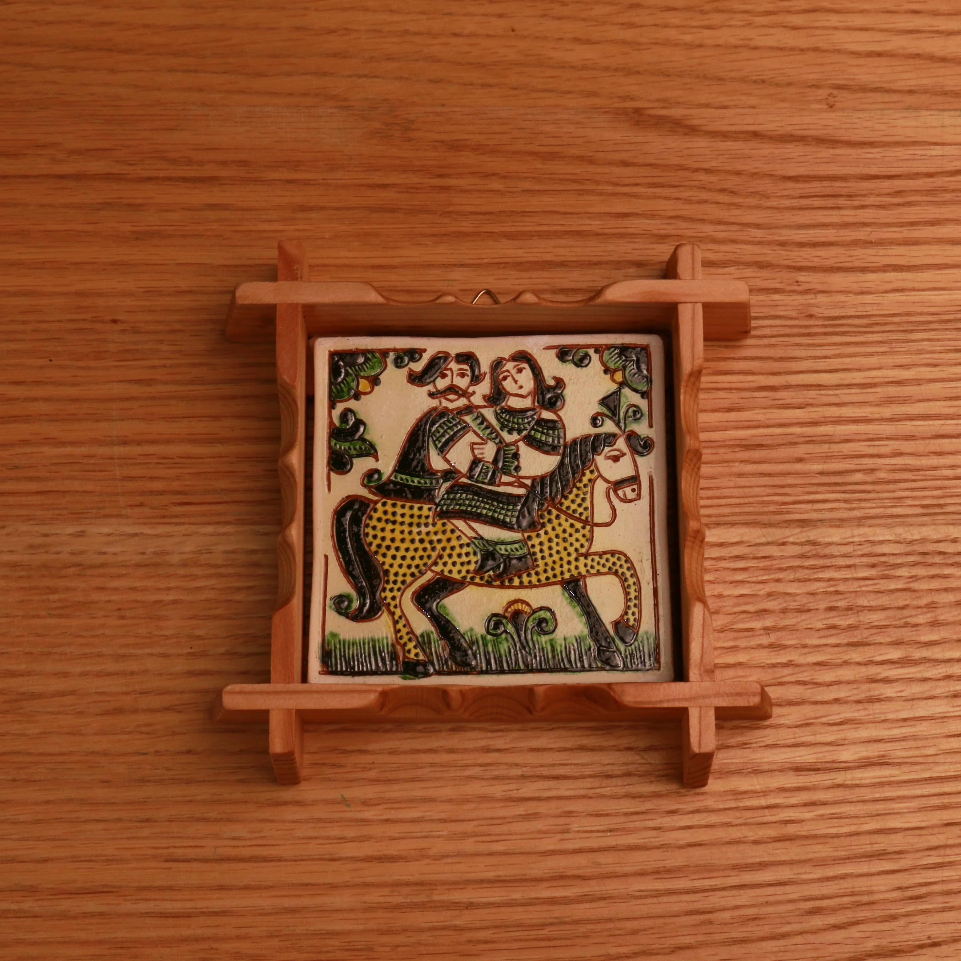 Плиточка у рамці "Молода пара", 15*15 см