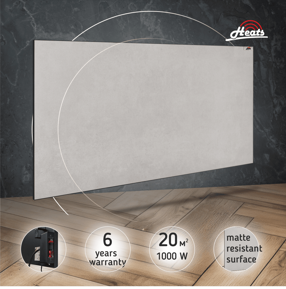 Ceramic Heater Heats 1000 Loft with Thermostat
