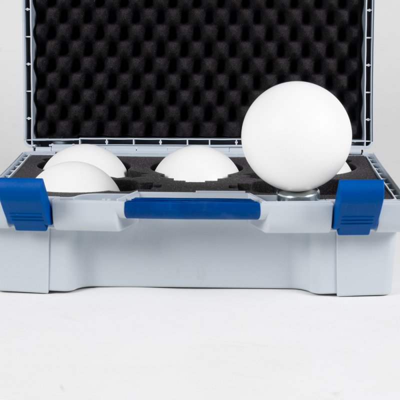 Set consisting of 5 laser scanner reference spheres Ø100mm with magnet