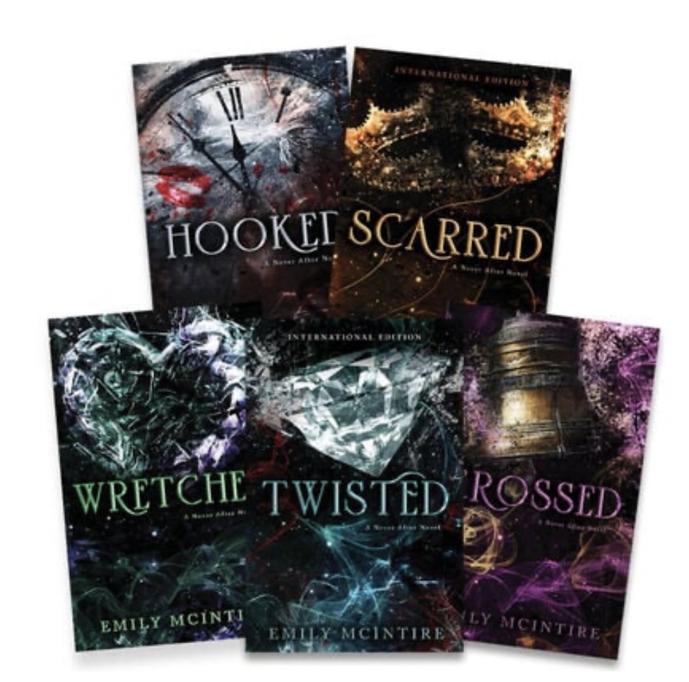 Never After: 5 Book Collection Hooked Scarred Wretched Twisted Crossed Emily McIntire