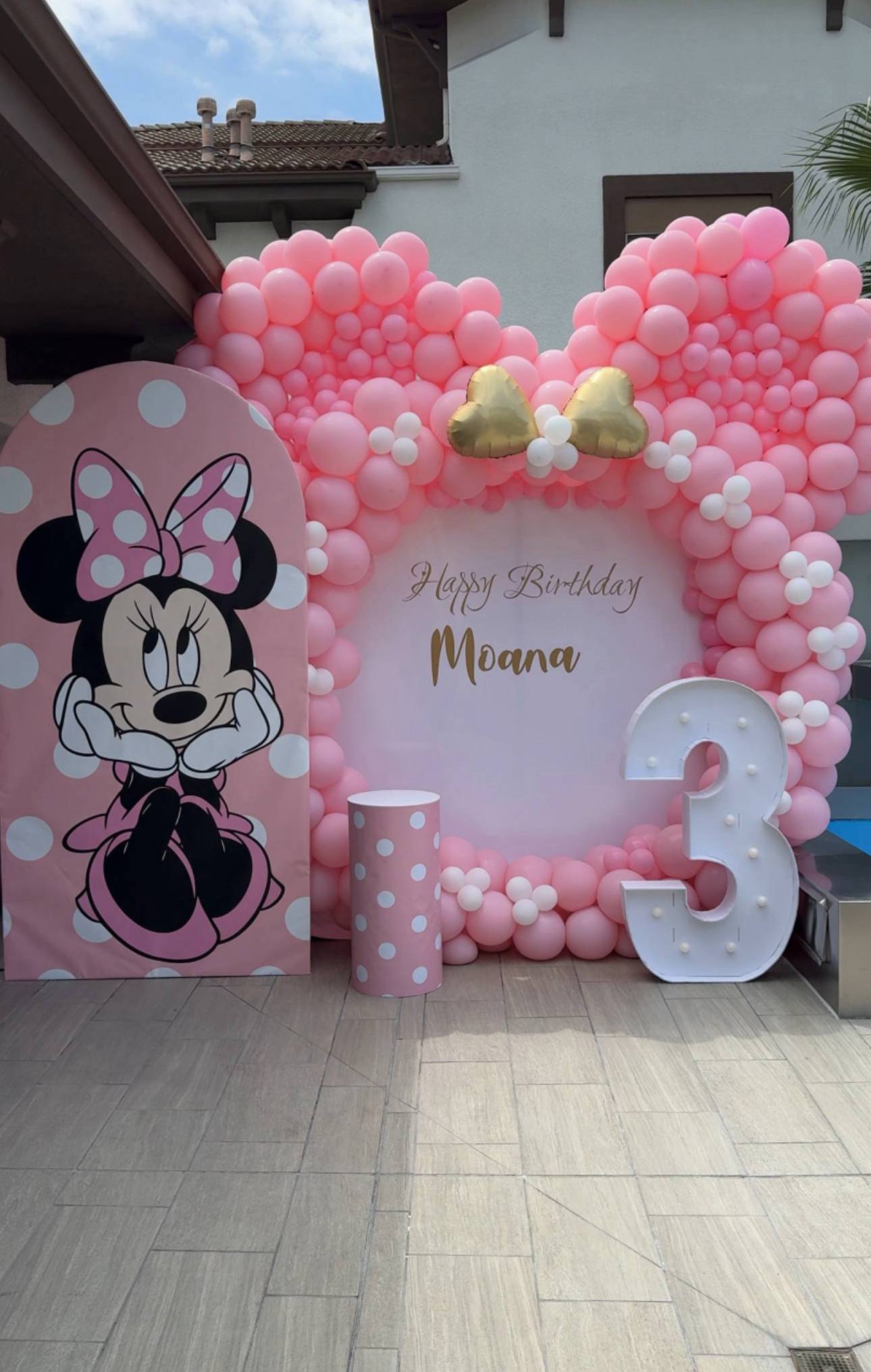 Minnie Mouse Balloon Bow Backdrop