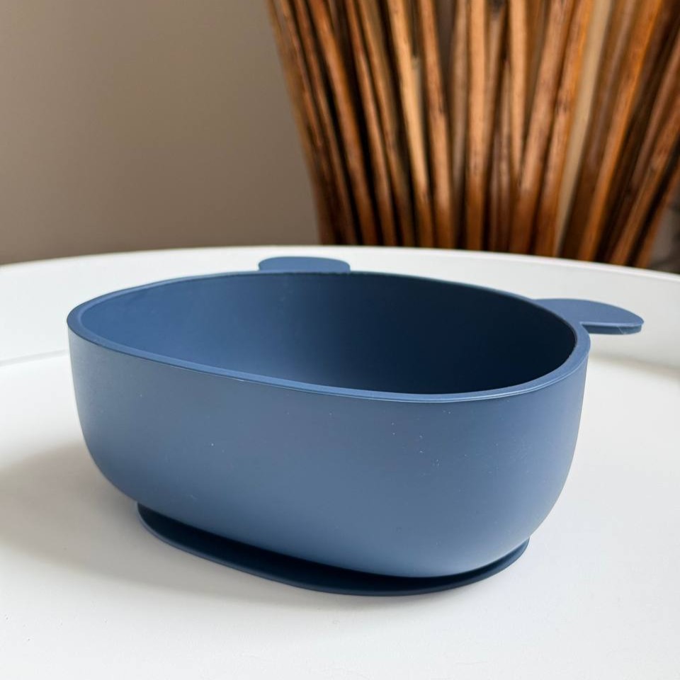 Глибока миска "Ведмедик" Темно синій (Navy blue)