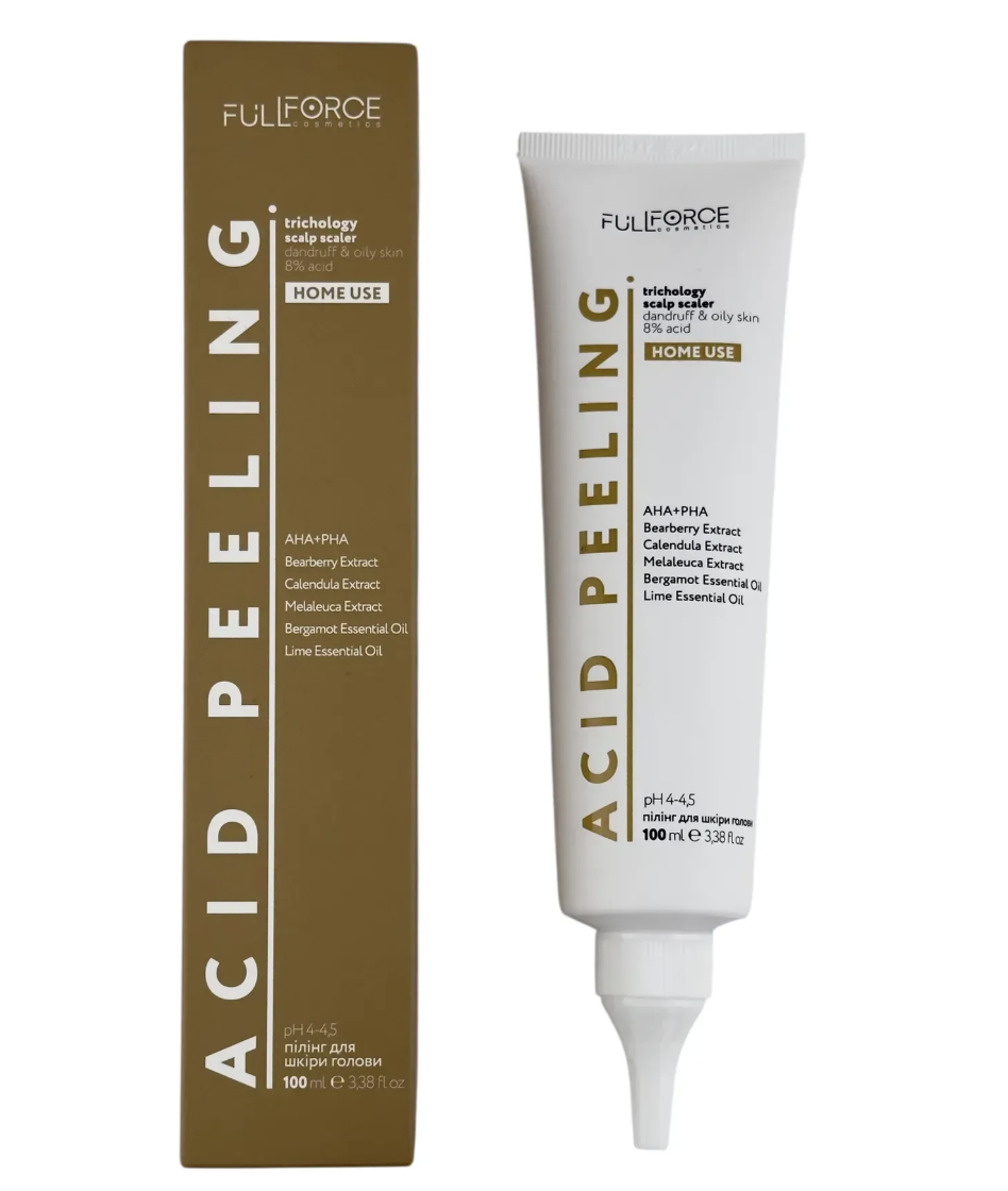 Кислотний пілінг домашній ps acid peeling home scalp scaler 8% Full Force 100 ml