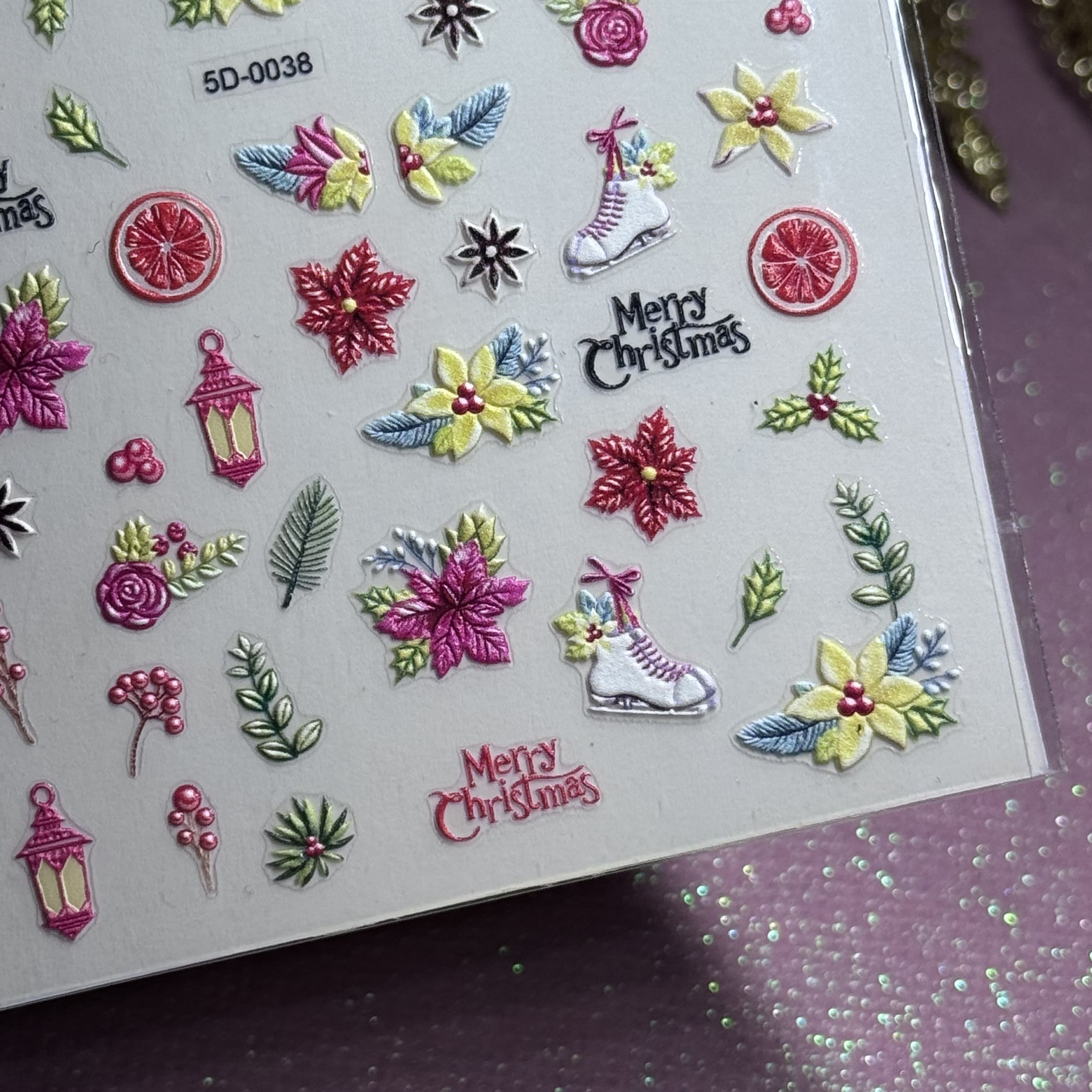 Наклейки для нігтів 5D-0038