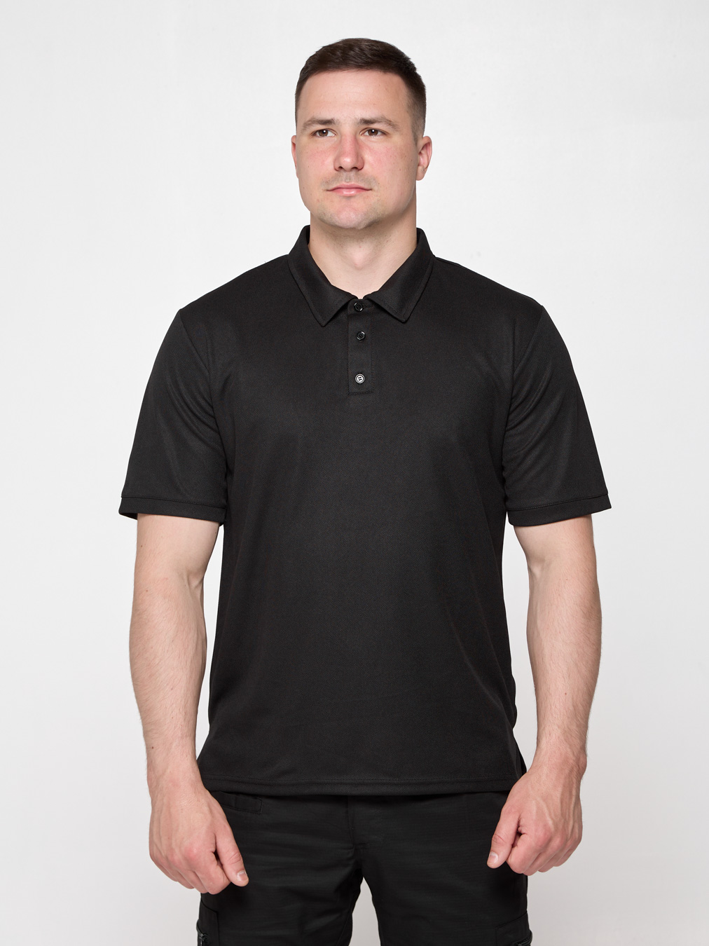 Поло чоловіче UKM CoolPass потовивідне чорне