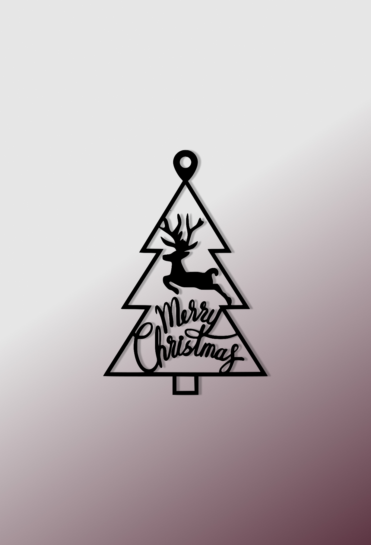 Металева прикраса “Merry Christmas”