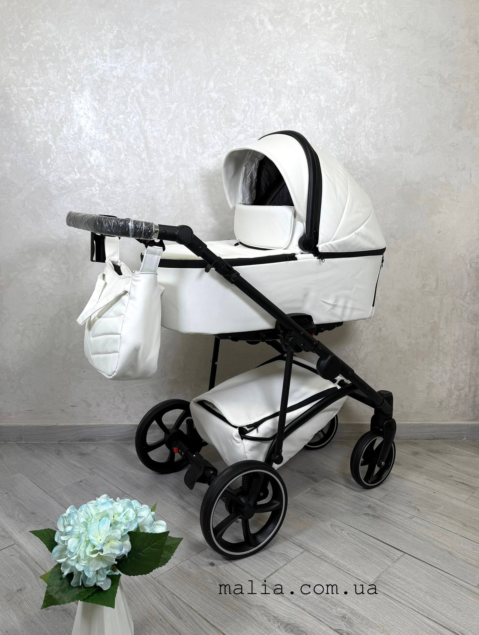 Коляска 2в1 Baby Pram Evelyn екошкіра White