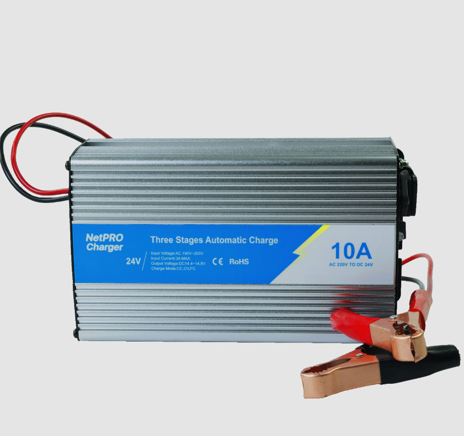 Зарядний пристрій для свинцево-кислотних та LiFePO4 акумуляторів NetPRO Charger BPC-2410 (24V/10A)