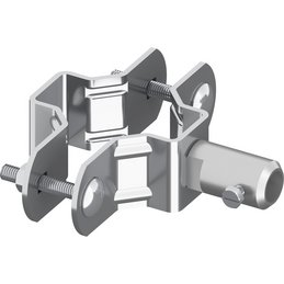 Хомут для труби, нержавіюча сталь V2A, 1 1/4"-2" з кріпильна втулка, алюміній, для Ø 16 мм