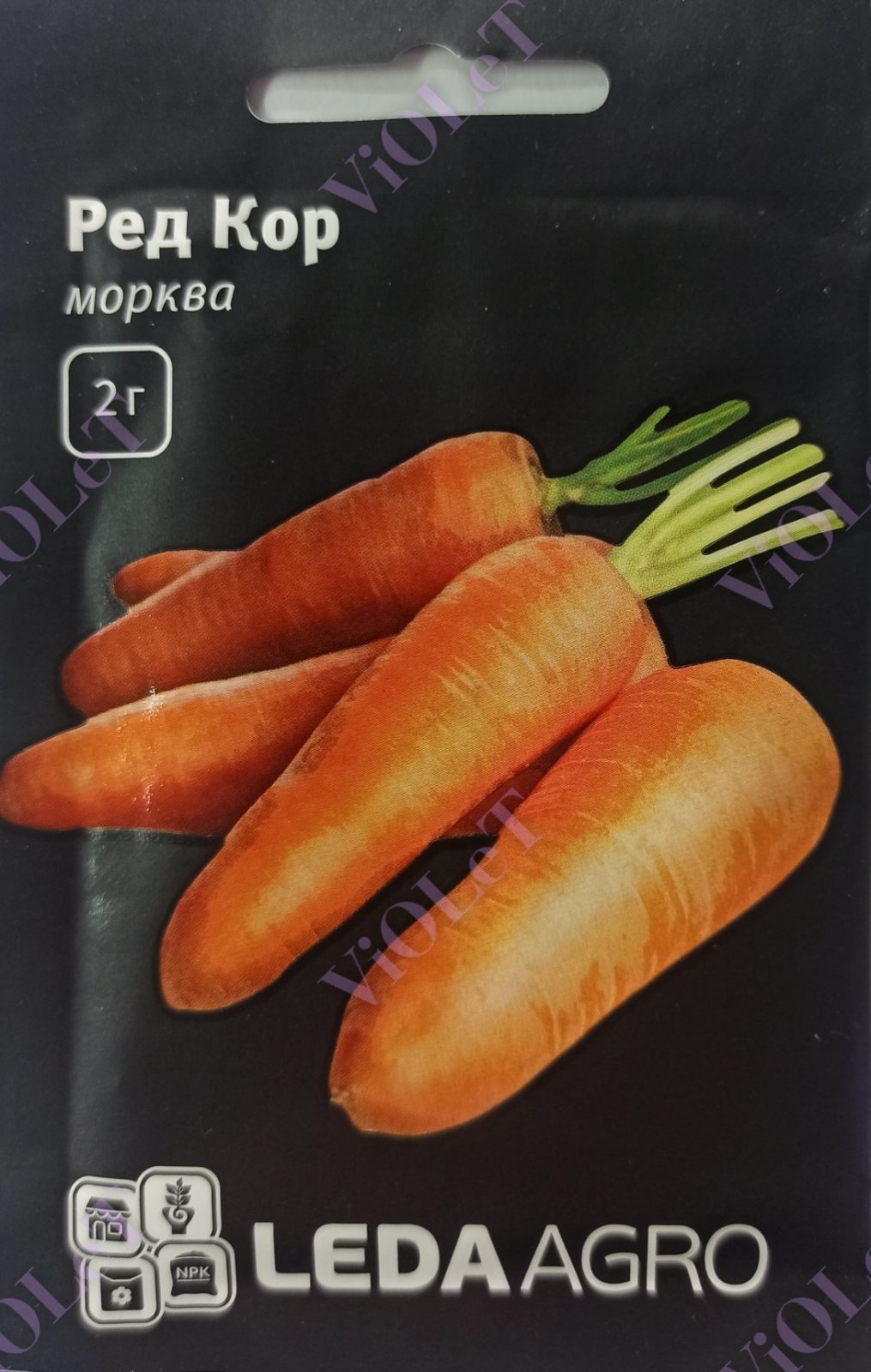 Морква Ред Кор тип шантане, 2 г, Leda