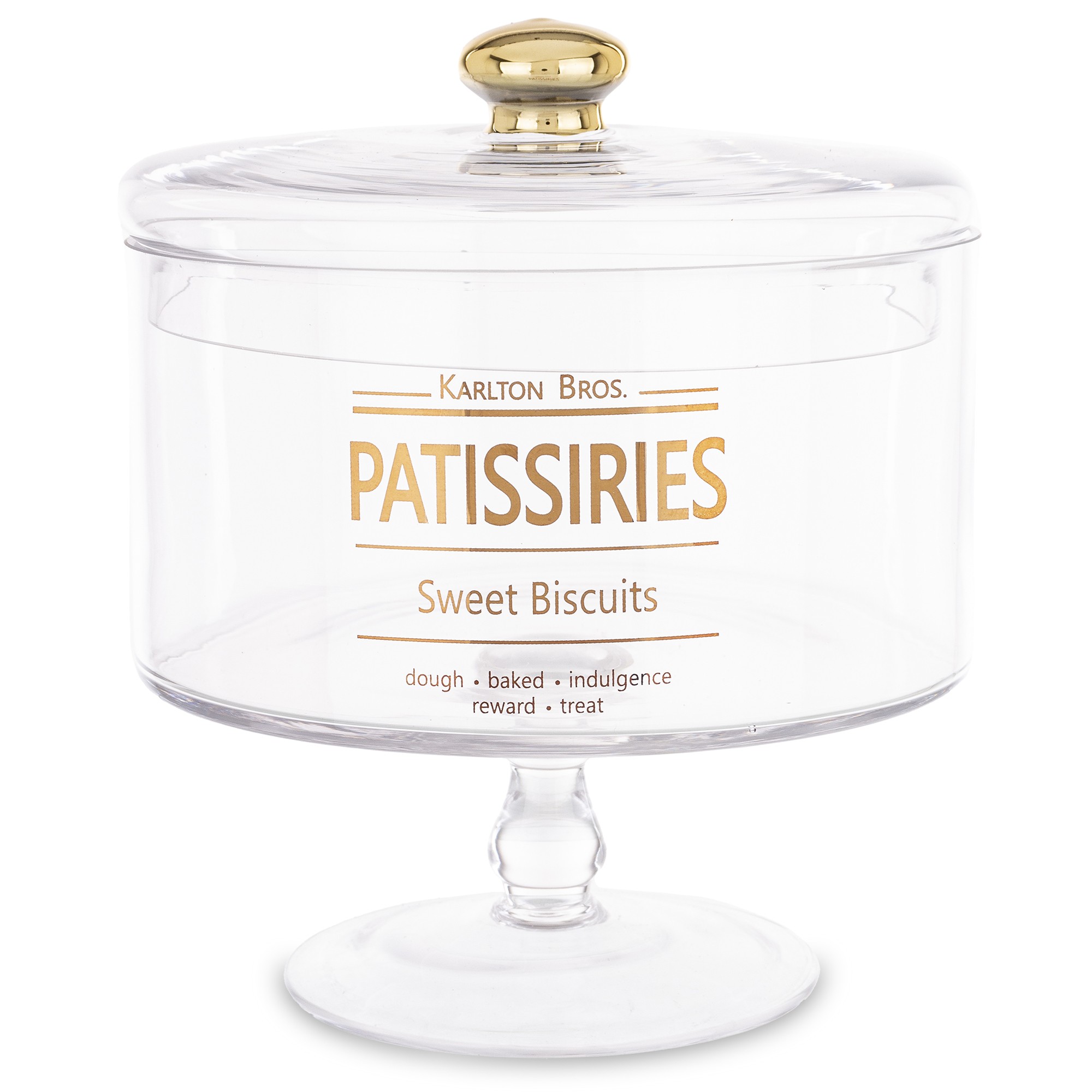 Декоративна скляна ємність 20,5x18,5x18,5