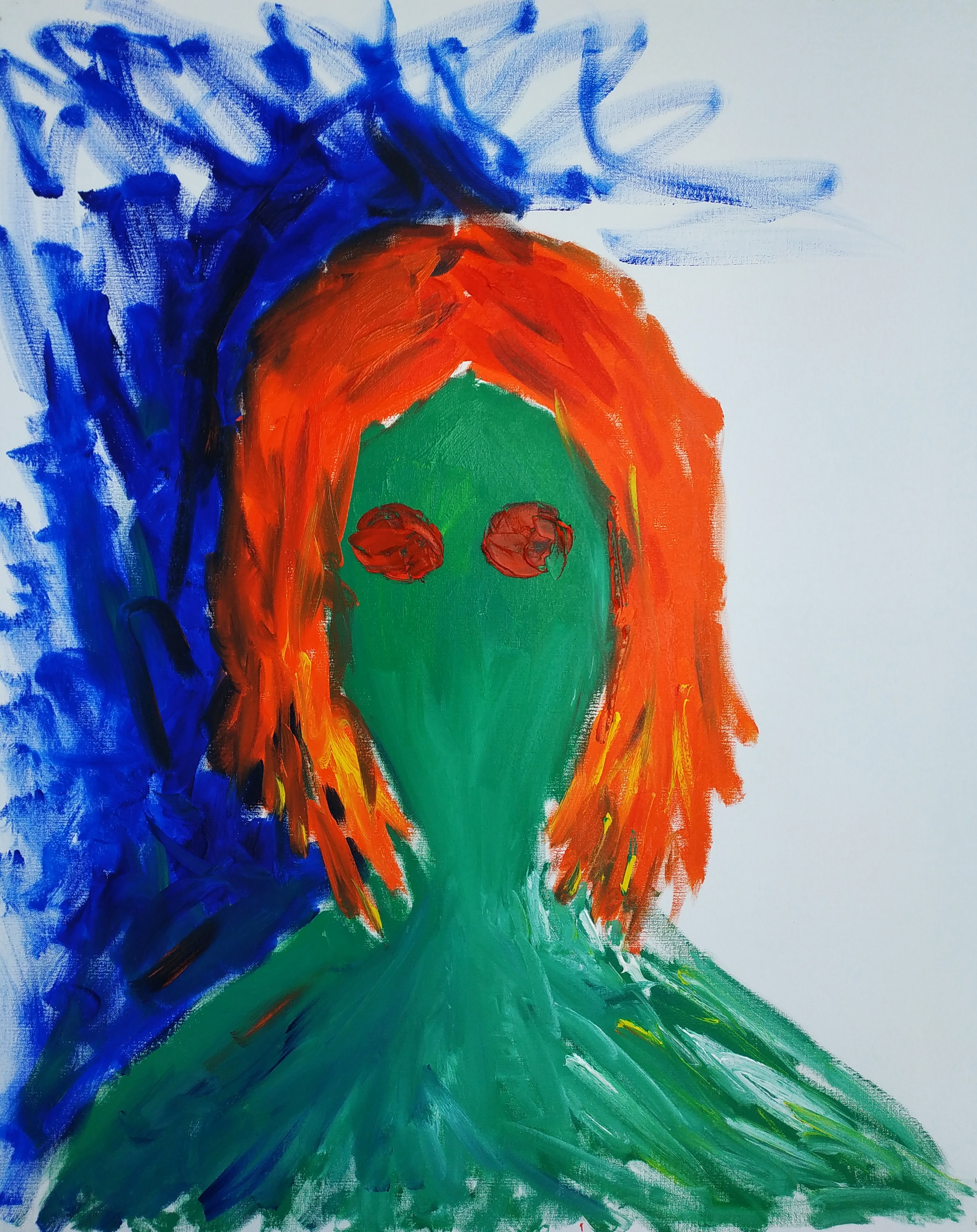 Self-Portrait: Id, 2021, Oil on canvas, 100*80 cm
