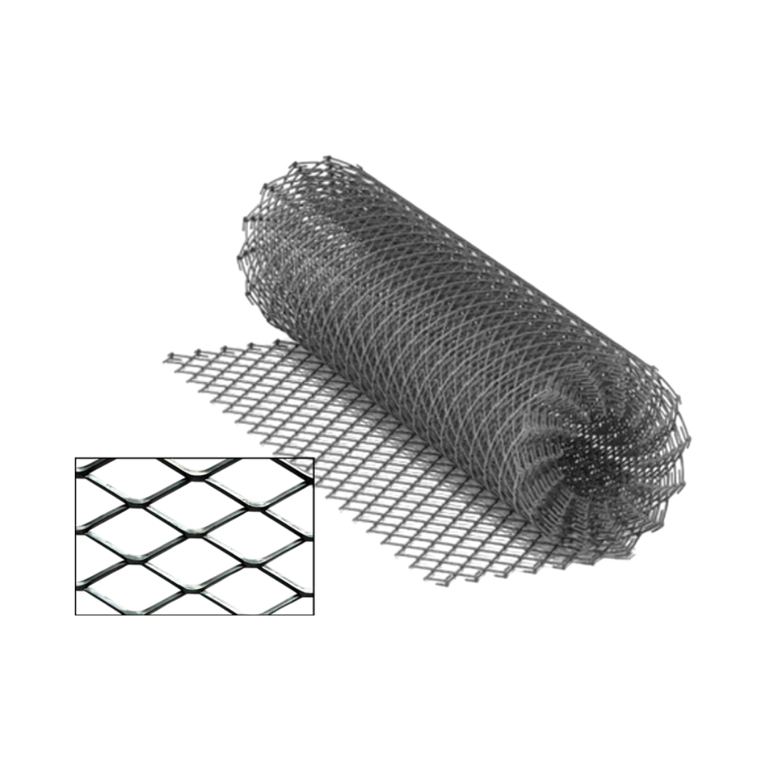 Сітка витяжна неоцинкована 3,2×13,4×0,5 мм (рулон 6,7 м)