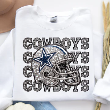 Cowboys Faux Rhinestones Sweatshirt