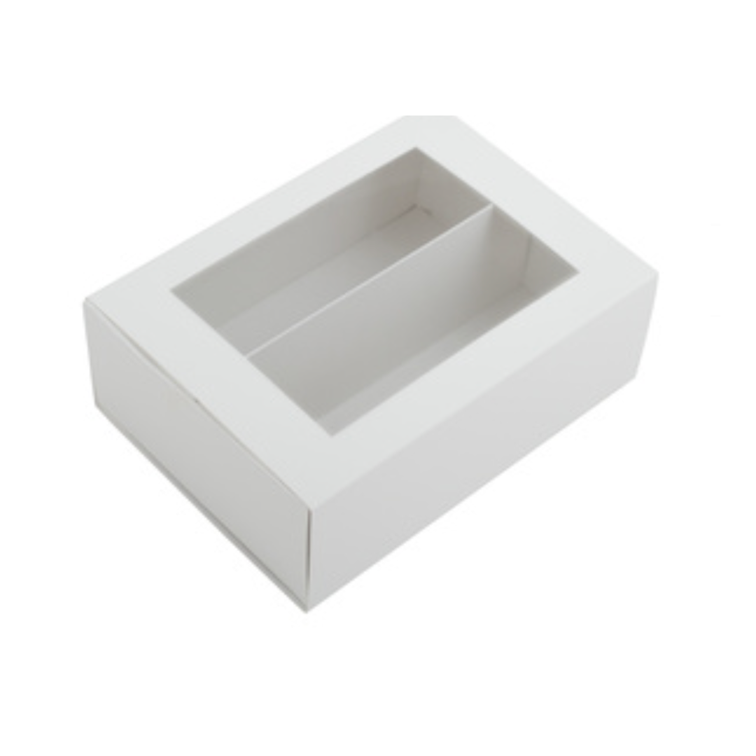 Для макарон з віконцем та роздільником 15×10×5,3 см
