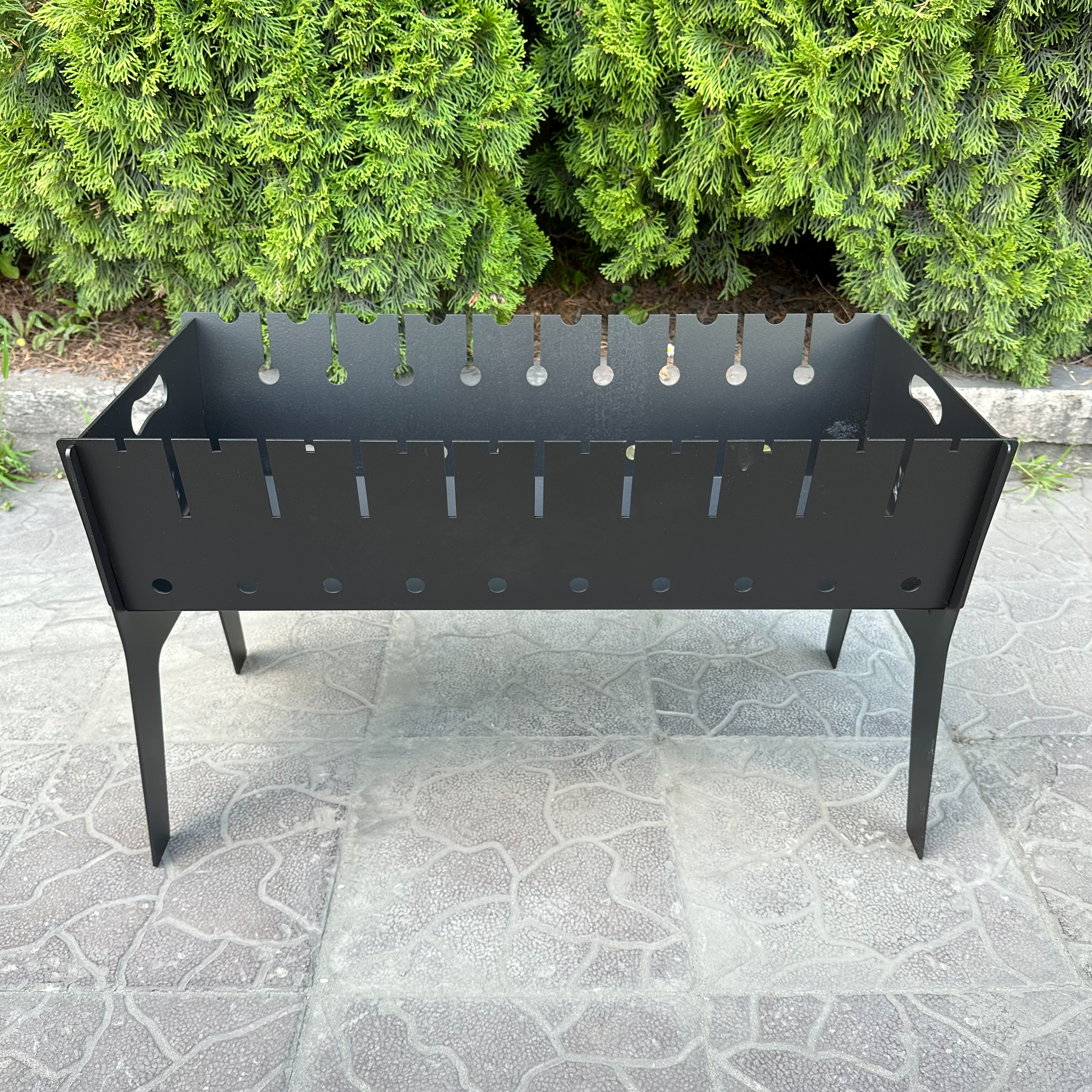 Розбірний дворівневий Мангал похідний на 10 шампурів 3 мм