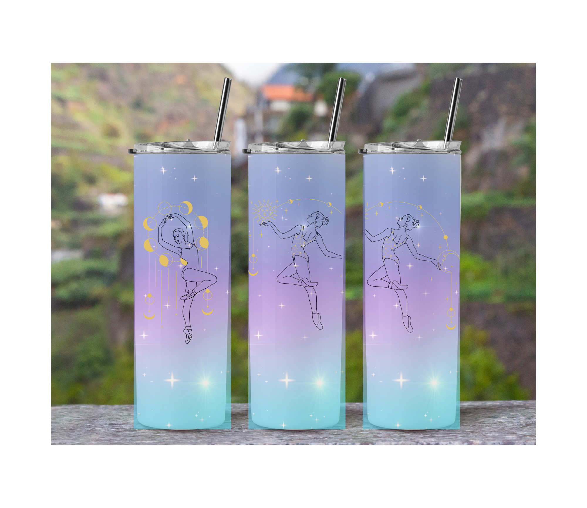 Ballet Moon Skinny Tumbler