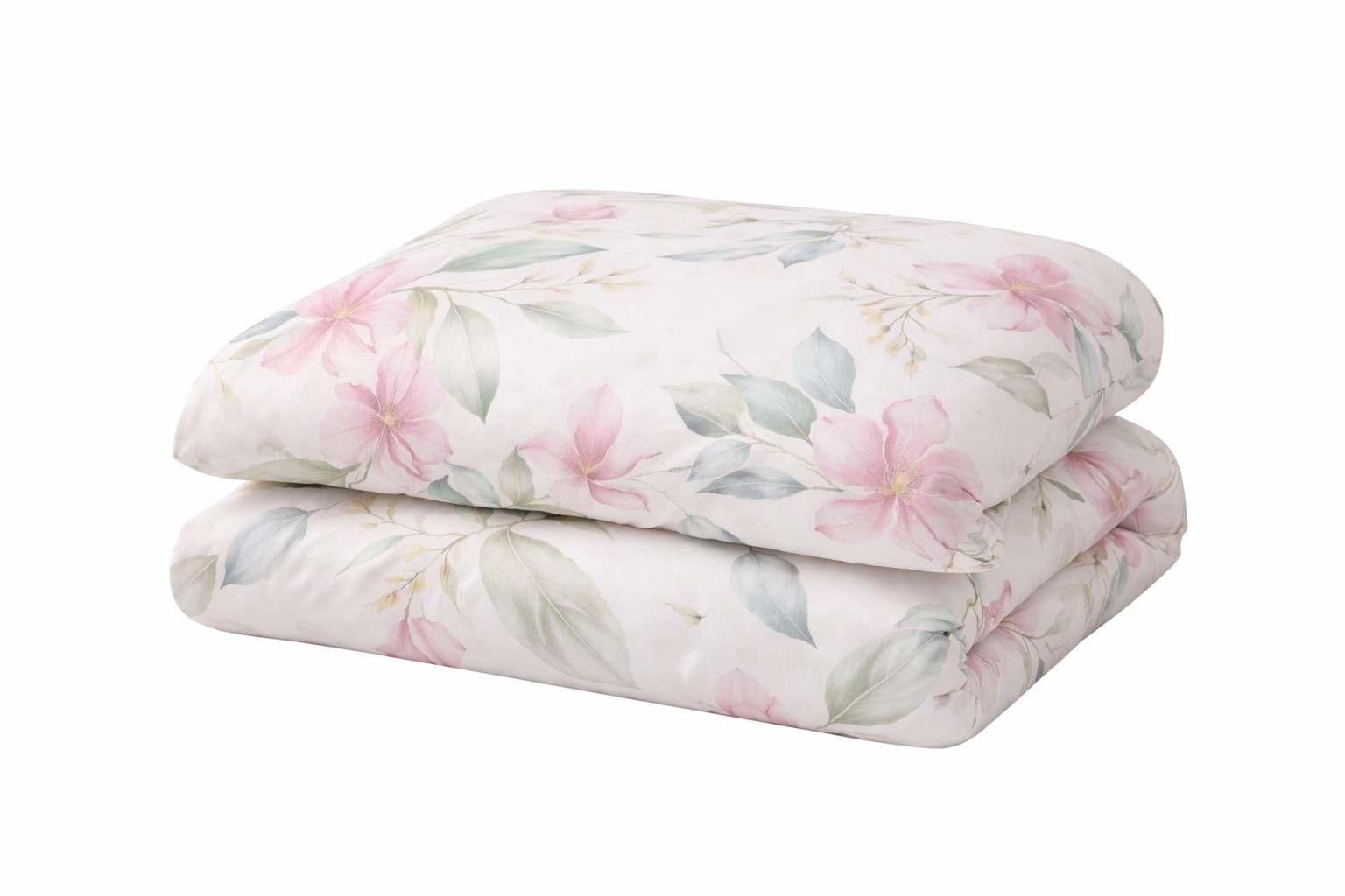 Підковдра  ранфорс принт  "Квіти та листя "