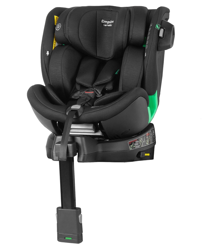 Автокрісло CARRELLO Empire CRL-12805 Absolute Black з системою кріплення Isofix, опорною стійкою і поворотом на 360°