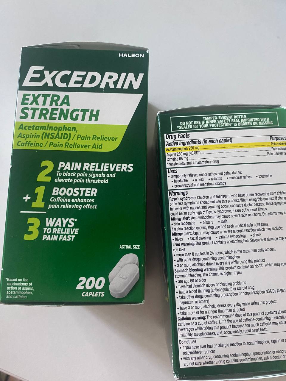 Excedrin Extra Strength аналог Panadol Migraine 200 таблеток USA