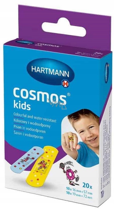 дитячий пластир для дітей  cosmos kids medical  20шт