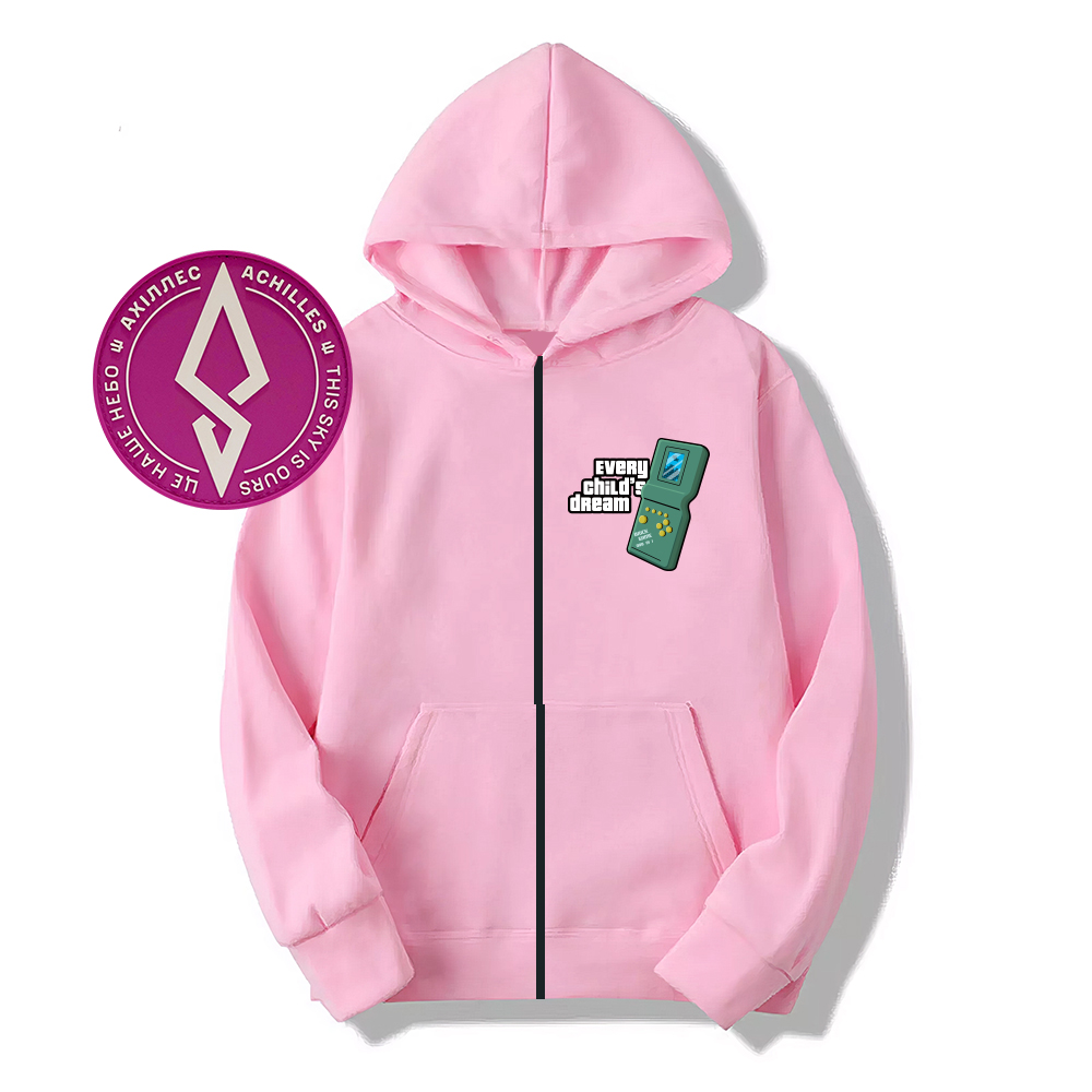 Худі "Мрії" рожеве з зіпером