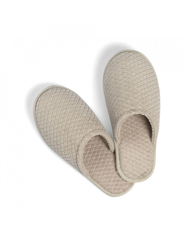 Домашні махрові капці Lappartement Diamant Бежеві