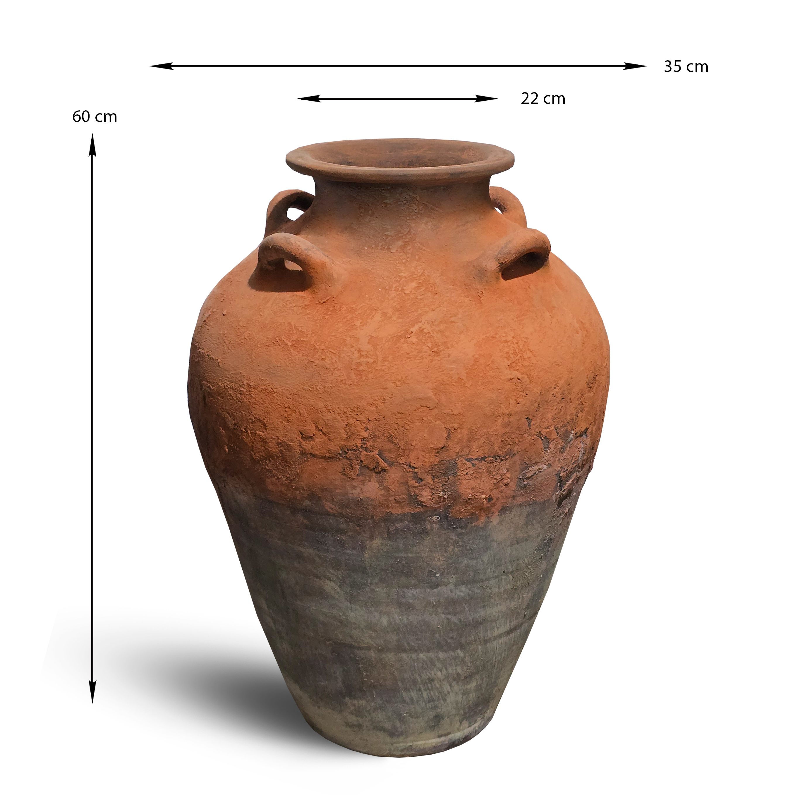 Ваза керамічна Гончарна Теракотовий мат | 60 см