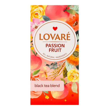 Чай чорний Lovare Passion fruit 24шт по 2г