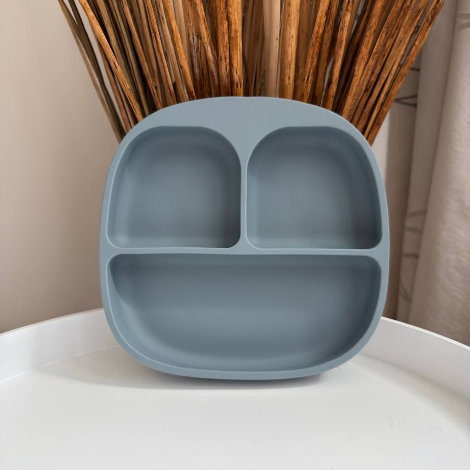 Секційна тарілка на 3 секції Дім грей (Dim grey)