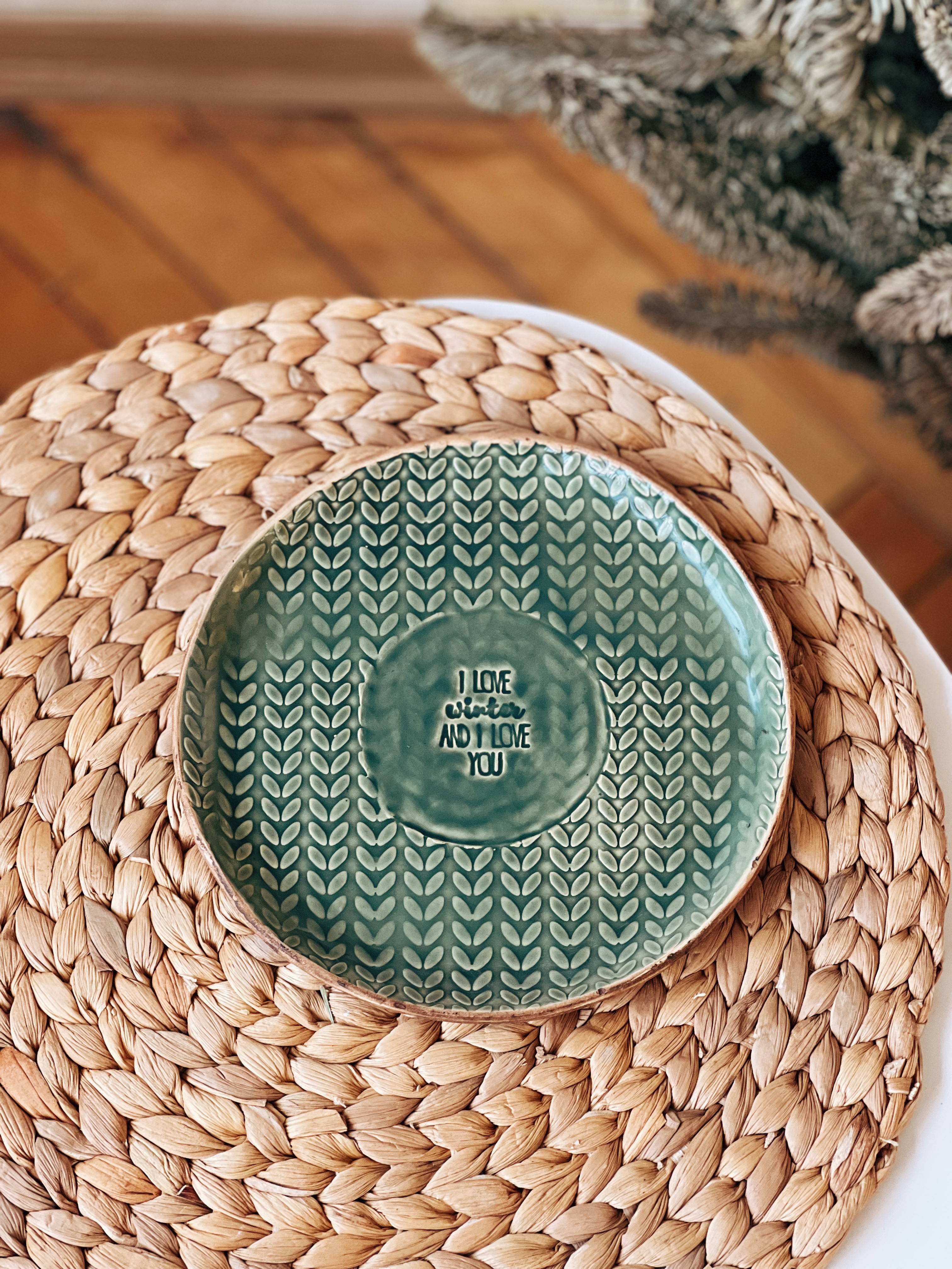 Тарілочка 19 см i love winter and i love you