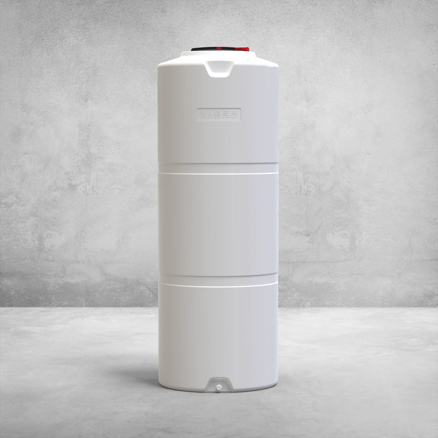 Пластикова ємність 2000 літрів, стандарт, біла