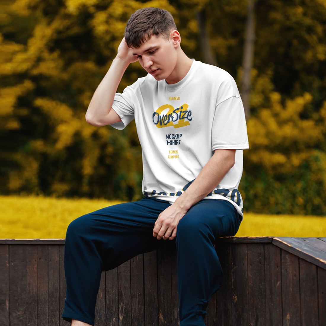 6 Oversized T-Shirt Mockup Urban Style