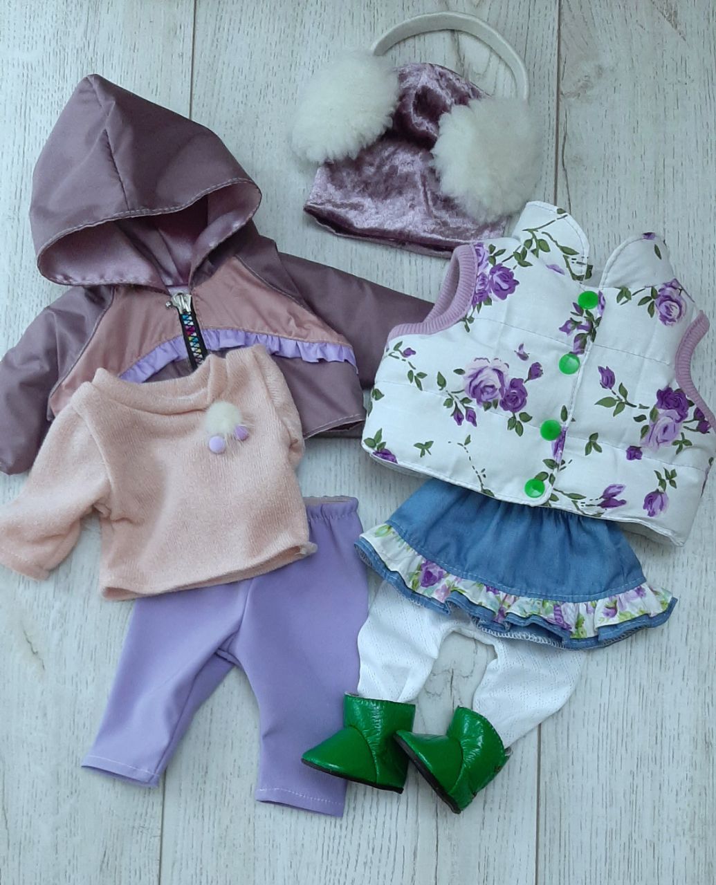 Вітрівка, жилетка, одяг для прогулянки зі спідничкою та джинсами для ляльки BabyBorn