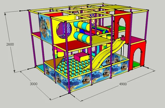 Лабіринт "Пірати міні" 4900х3000х2600мм