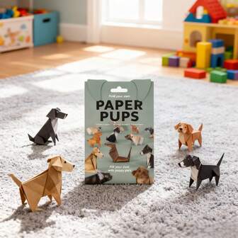 Набір для орігамі під назвою "Paper Pups" Паперові цуценята