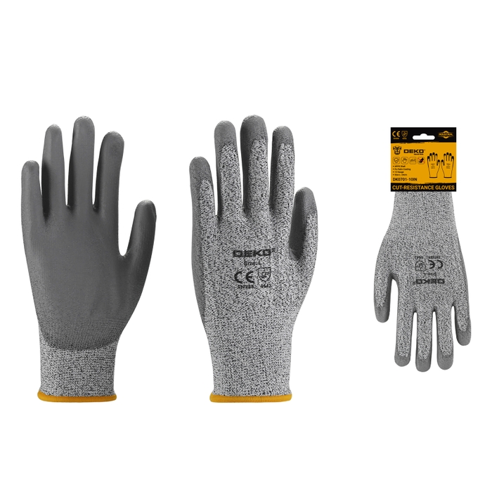 Рабочие перчатки защитные стойкие к порезам (рL) DEKO DK0701-10IN