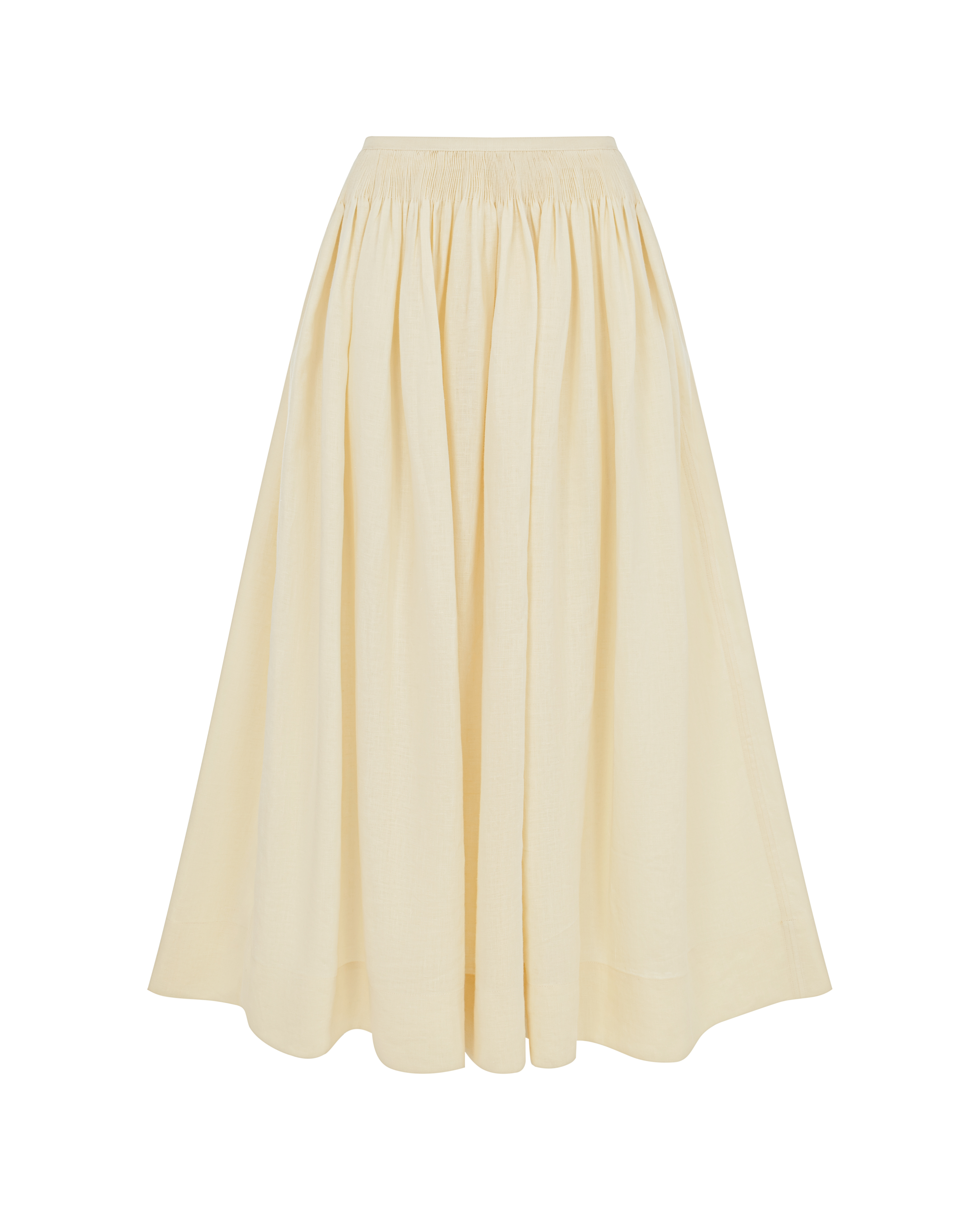 Спідниця з брижами жовта