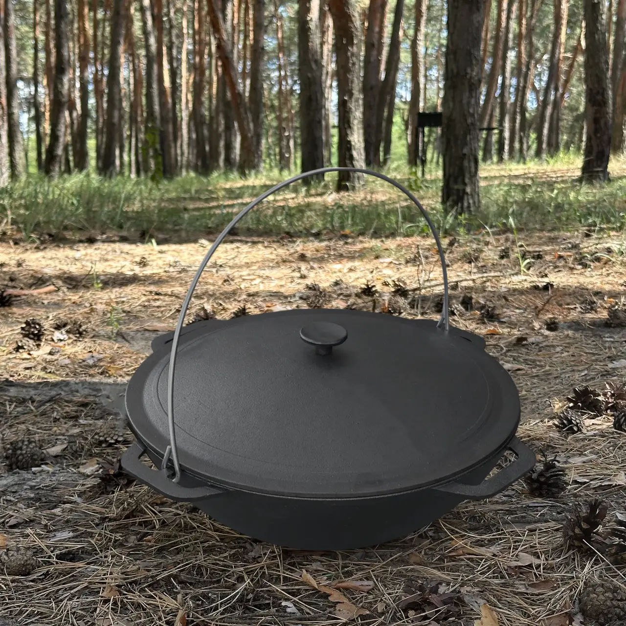 Казан азіатський КА-12 чавунний з кришкою 12л