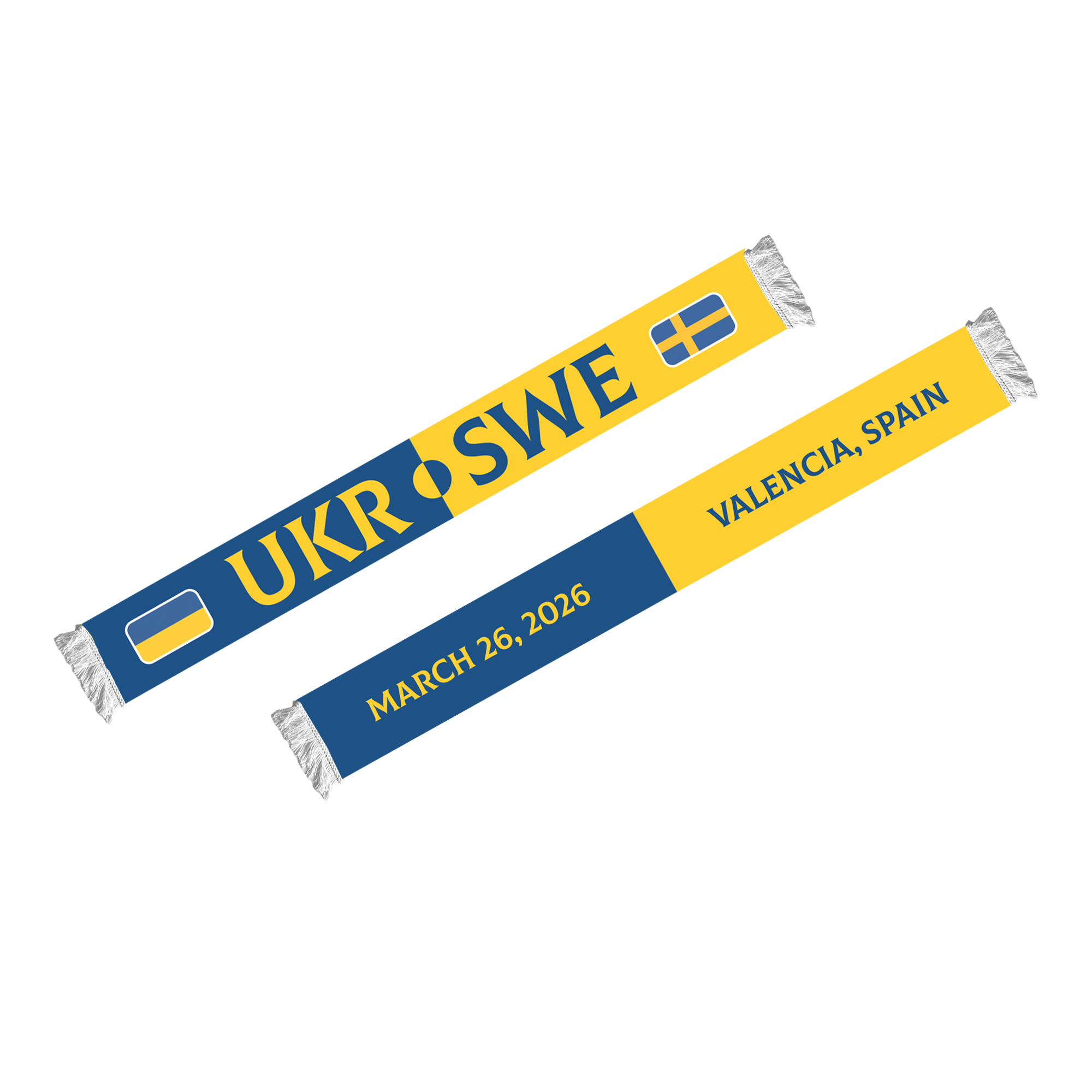 Матчевий атласний шарф "Україна-Швеція"