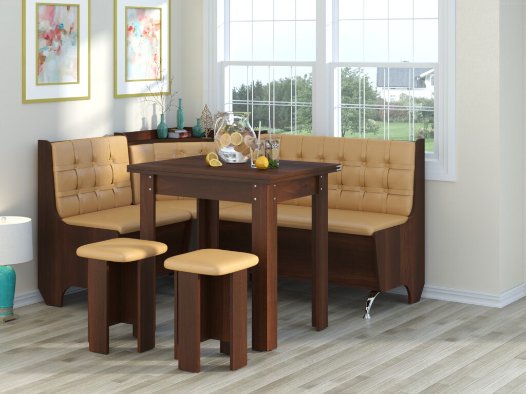 Кухонний комлект Маршал (куток, стіл + 2 табуретки)