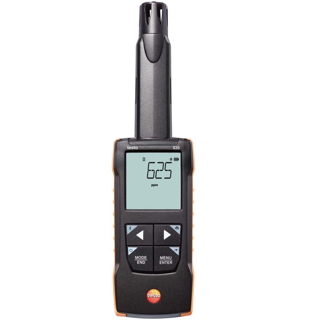 testo 535 – газоаналізатор CO₂ 0…10 000 ppm, детектор вуглекислого газу та аналізатор якості повітря