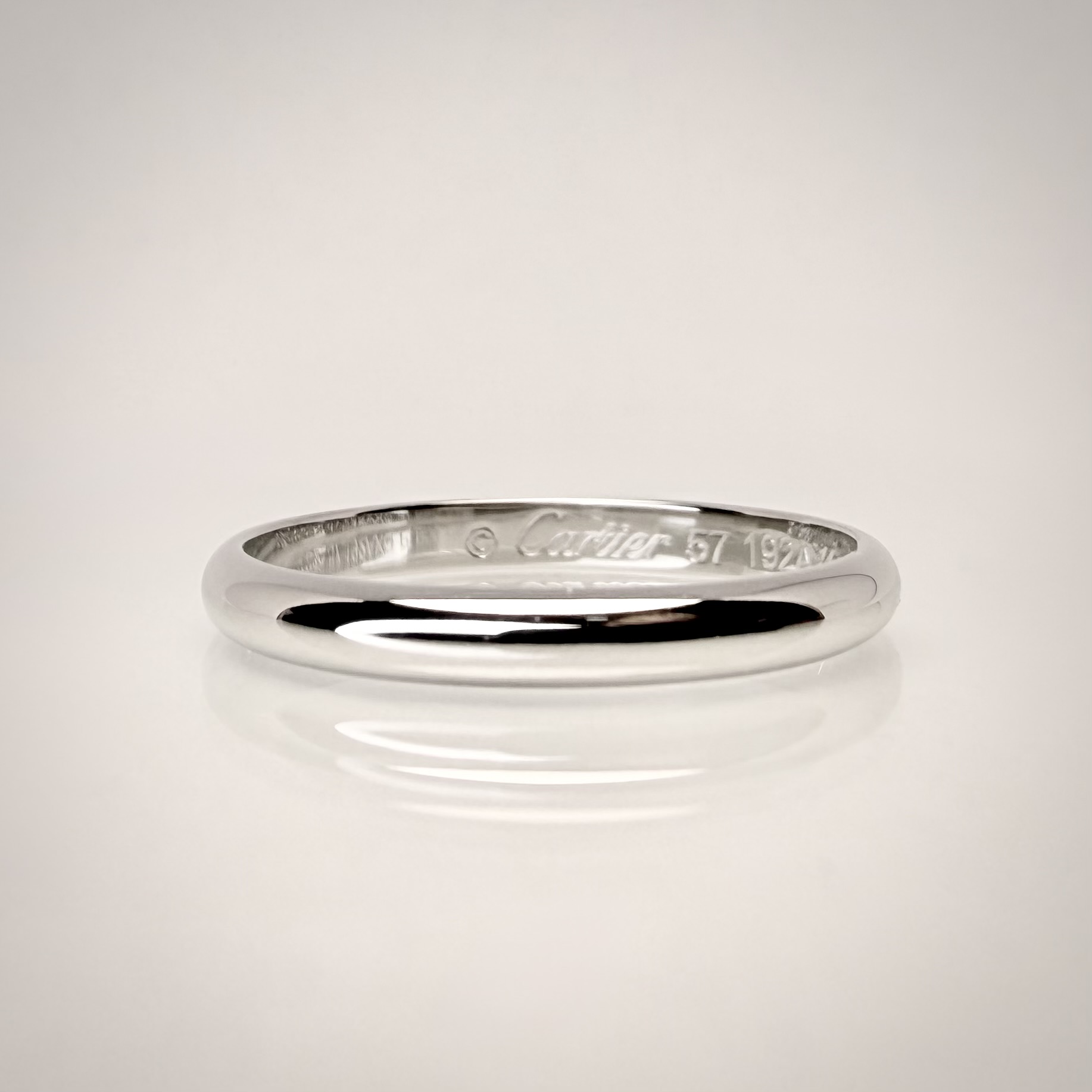 Cartier 1895 Wedding Band Platinum Pt950 2,5 mm – Koko 57 | Sertifikaatti & rasia