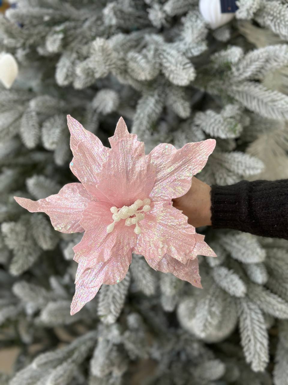 Декоративна квітка Пуансетія 28 см