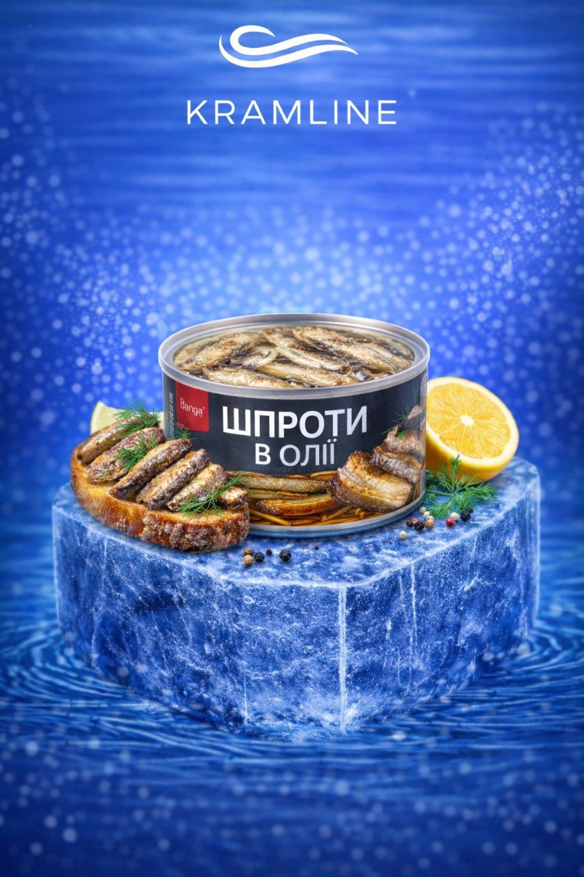 Шпроти в олії “Banga” прозорі