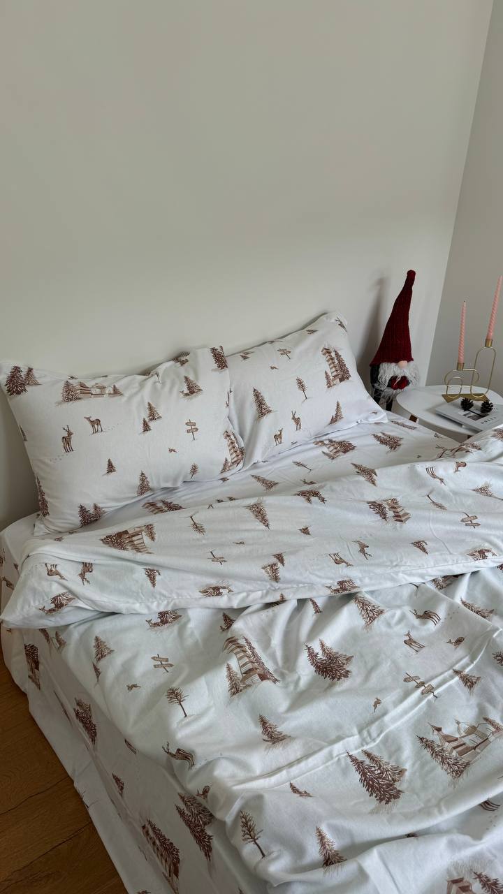 Тепла постільна білизна Фланель (байка) олень
