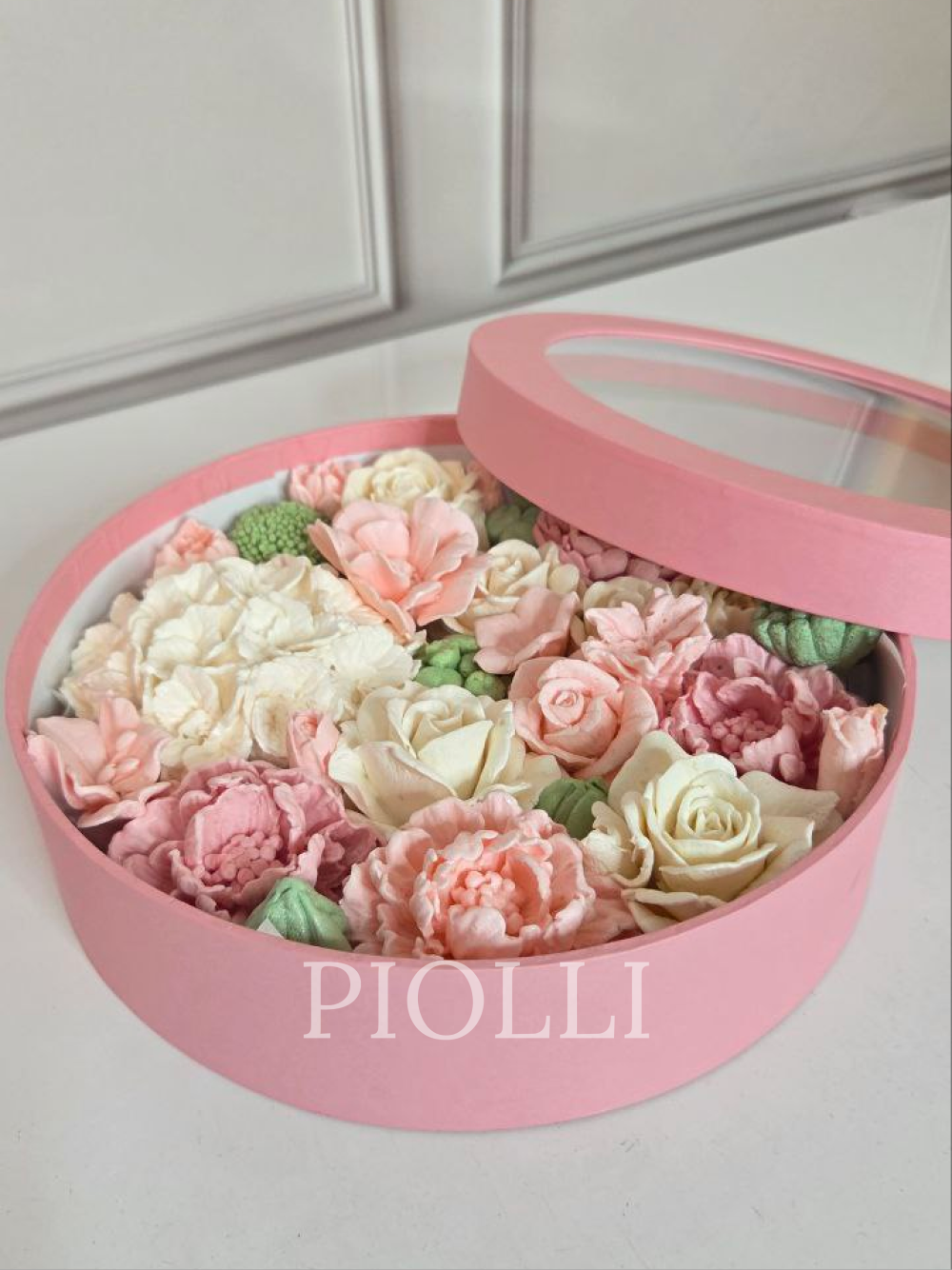 Коробка зефіру кругла D 25см. мікс